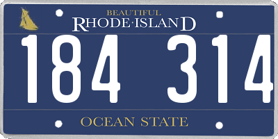 RI license plate 184314