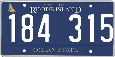 RI license plate 184315