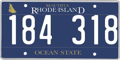 RI license plate 184318