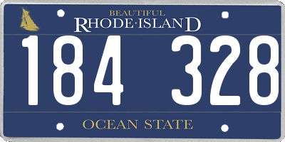RI license plate 184328