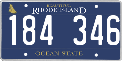 RI license plate 184346