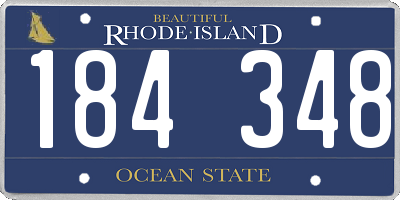RI license plate 184348