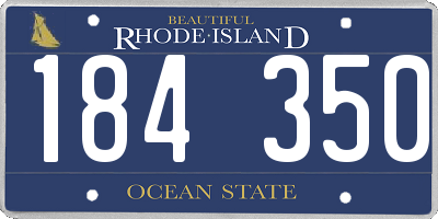 RI license plate 184350