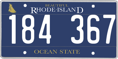 RI license plate 184367