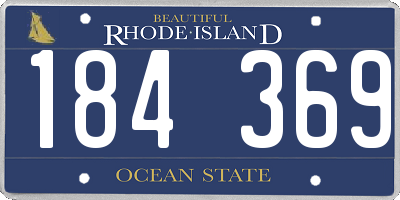 RI license plate 184369