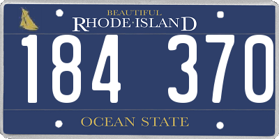RI license plate 184370