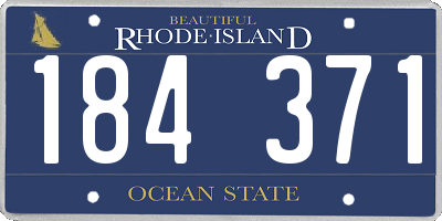 RI license plate 184371