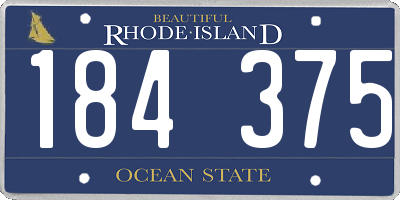 RI license plate 184375