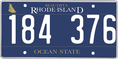 RI license plate 184376