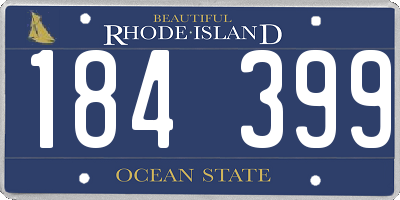 RI license plate 184399