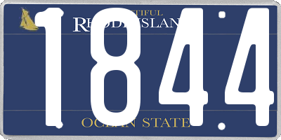 RI license plate 1844