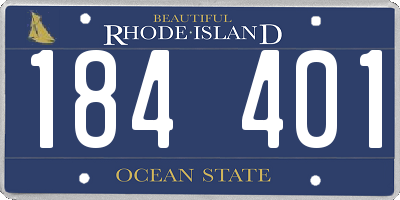 RI license plate 184401