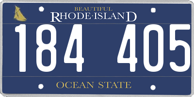 RI license plate 184405