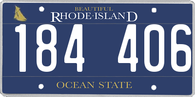RI license plate 184406