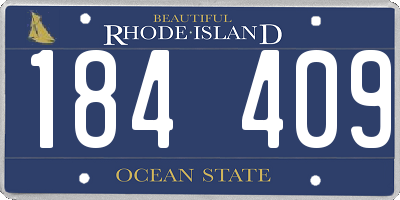 RI license plate 184409