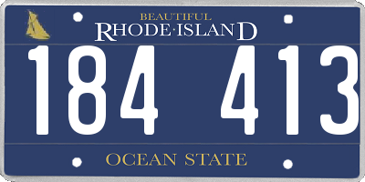 RI license plate 184413