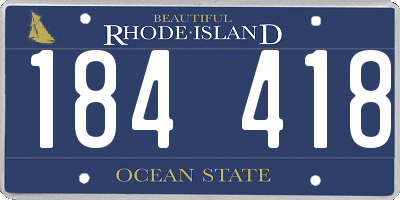 RI license plate 184418