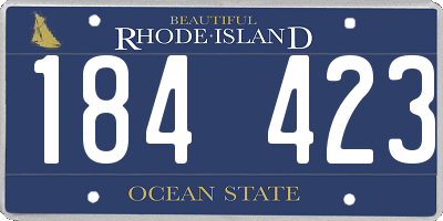 RI license plate 184423