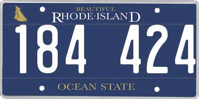 RI license plate 184424