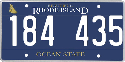 RI license plate 184435