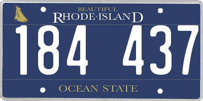 RI license plate 184437