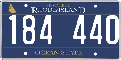 RI license plate 184440