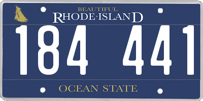 RI license plate 184441