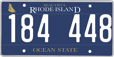 RI license plate 184448