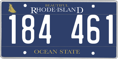 RI license plate 184461