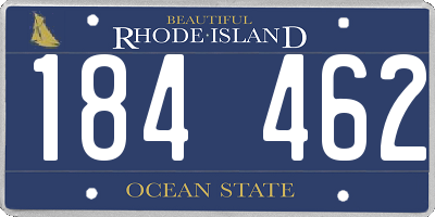 RI license plate 184462