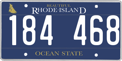 RI license plate 184468