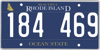 RI license plate 184469