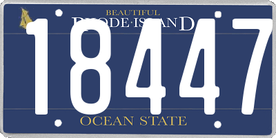 RI license plate 18447