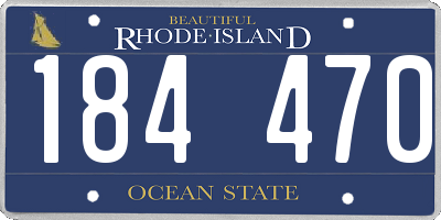 RI license plate 184470