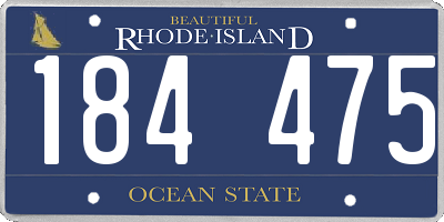 RI license plate 184475