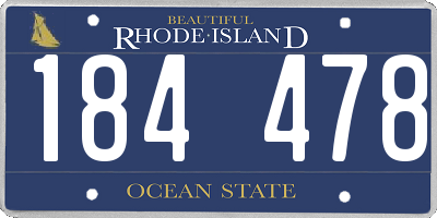 RI license plate 184478