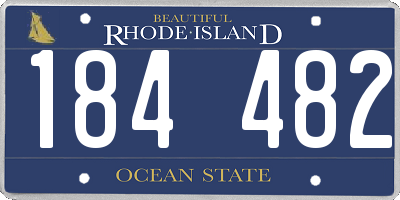 RI license plate 184482
