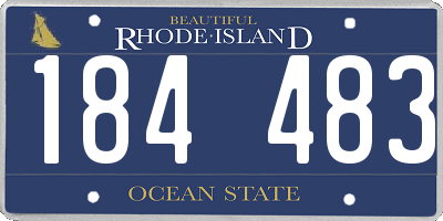 RI license plate 184483