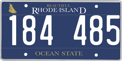 RI license plate 184485