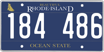 RI license plate 184486