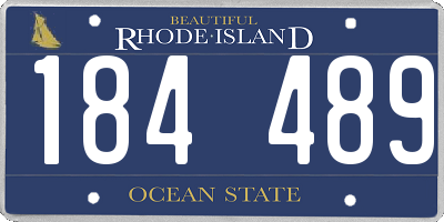 RI license plate 184489