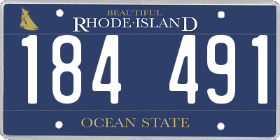 RI license plate 184491