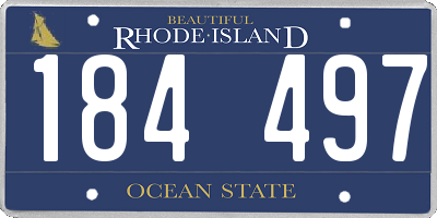 RI license plate 184497