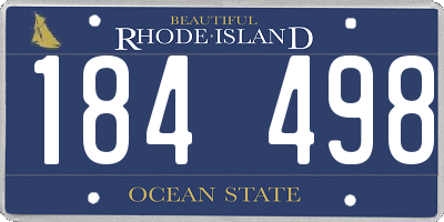 RI license plate 184498