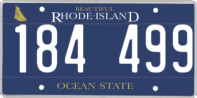 RI license plate 184499