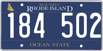 RI license plate 184502