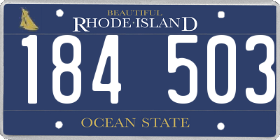 RI license plate 184503