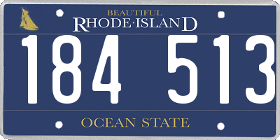 RI license plate 184513