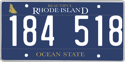 RI license plate 184518