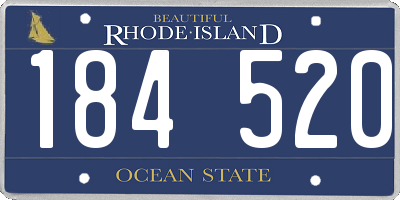 RI license plate 184520